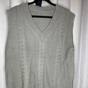 Oversized knit vest